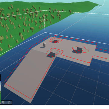 Basically it will detect correctly custom slopes and obstacles and create a contour of walkable area. The file does not contain polygon simplification as this was just my way of learning how to auto generate some simple navmesh and it worked.